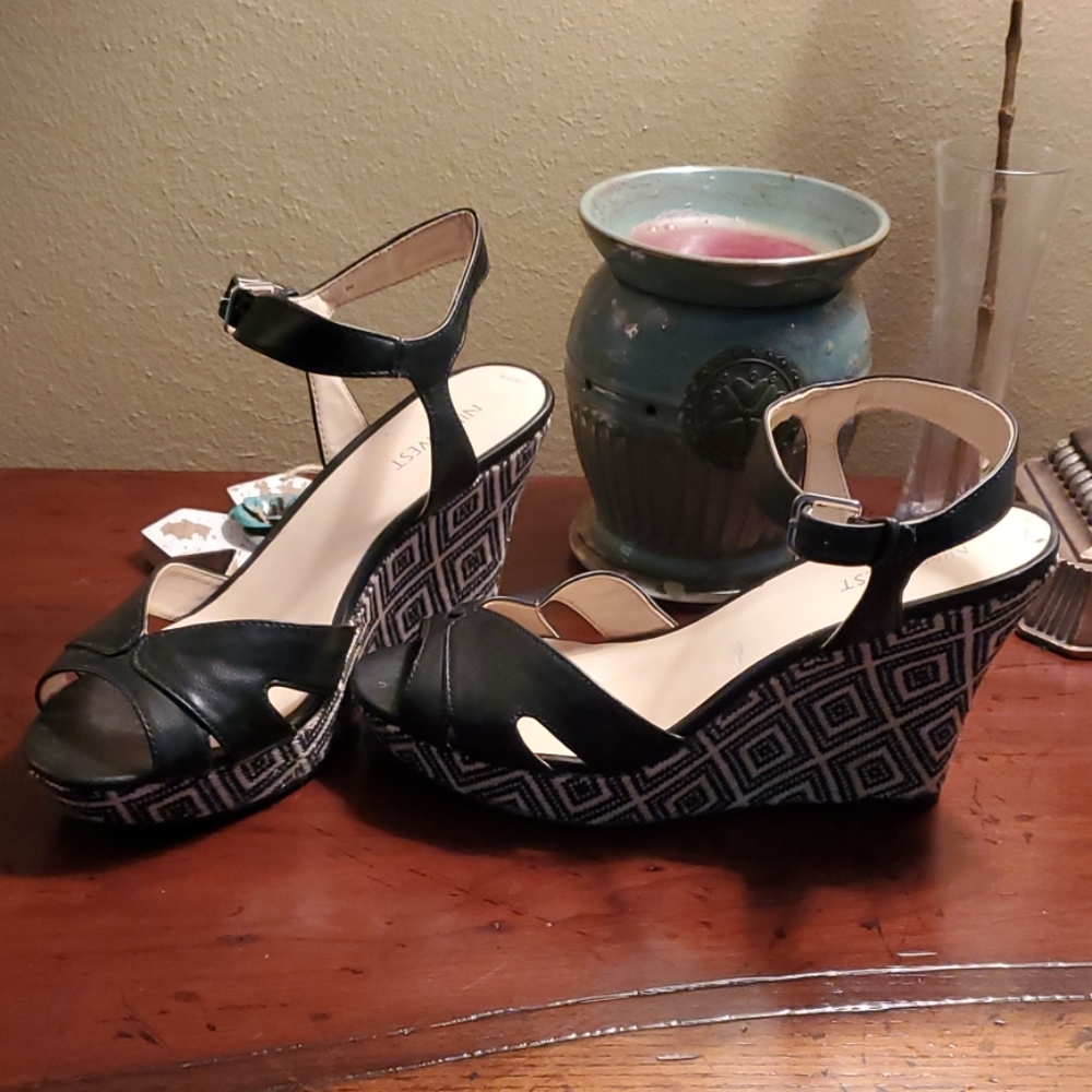 Nine West Black Wedges